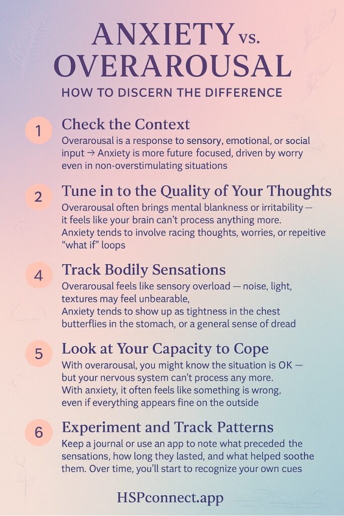 Anxiety vs overarousal