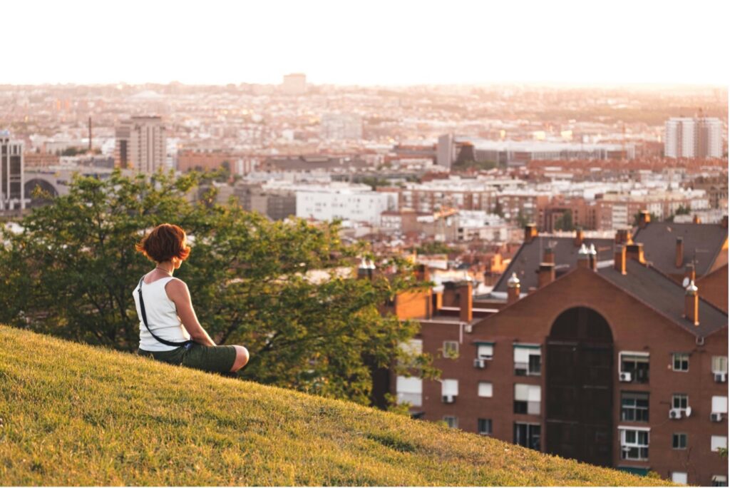 Woman on hill